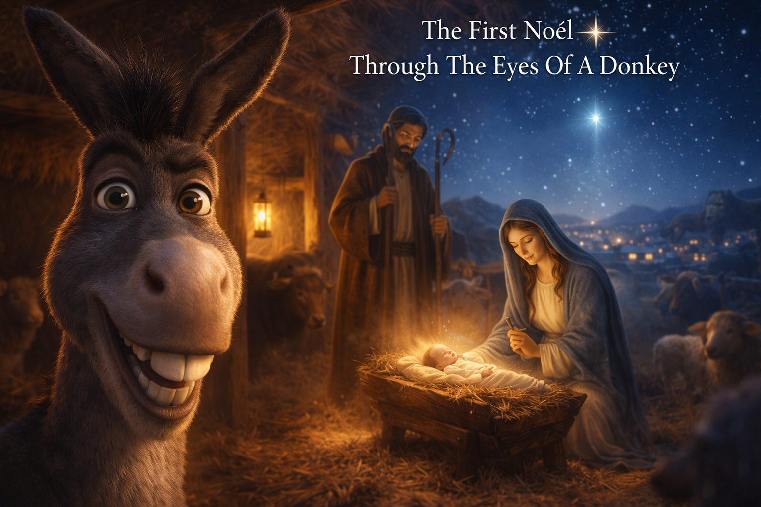 The First Noël Through The Eyes Of A Donkey